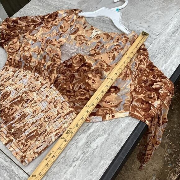 TROPICAL Y2K BOHO INDIE Tiny Valentina Long-Sleeve Top xl - Picture 5 of 7